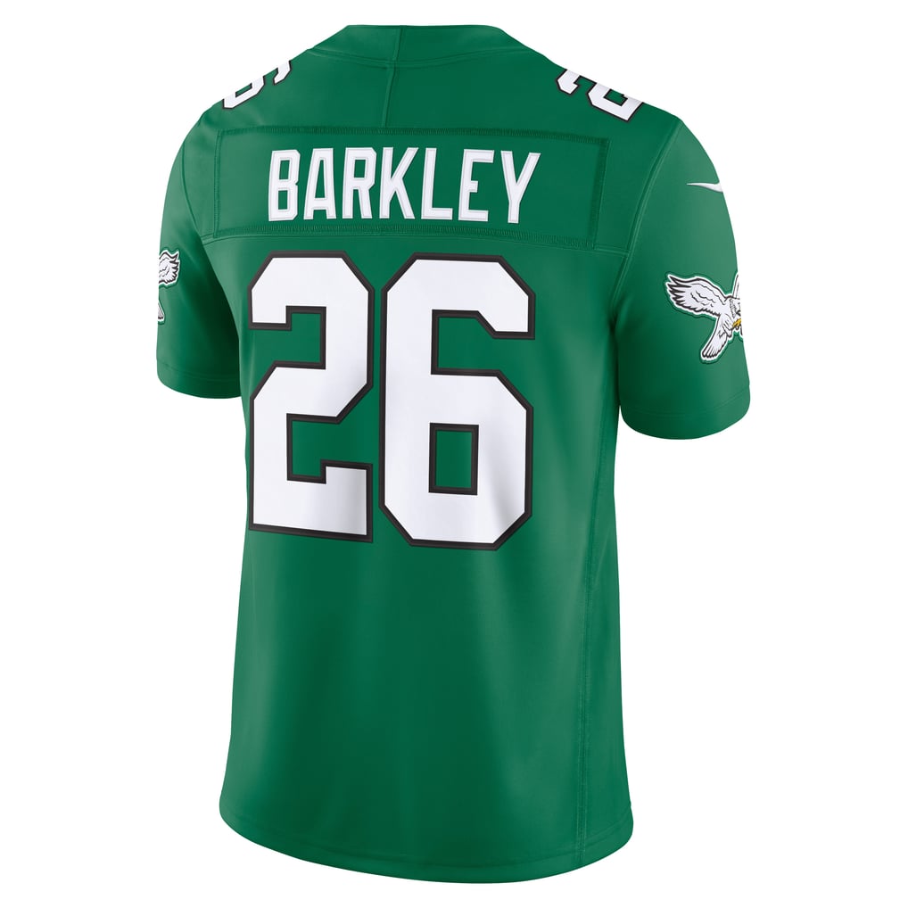 Men's Philadelphia Eagles Saquon Barkley Nike Kelly Green Alternate Vapor F.U.S.E. Stitched Limited Jersey - Image 4
