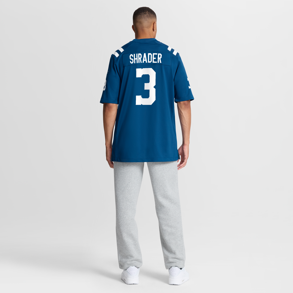 Men's Indianapolis Colts Spencer Shrader Nike Royal Team Game Jersey - Image 11