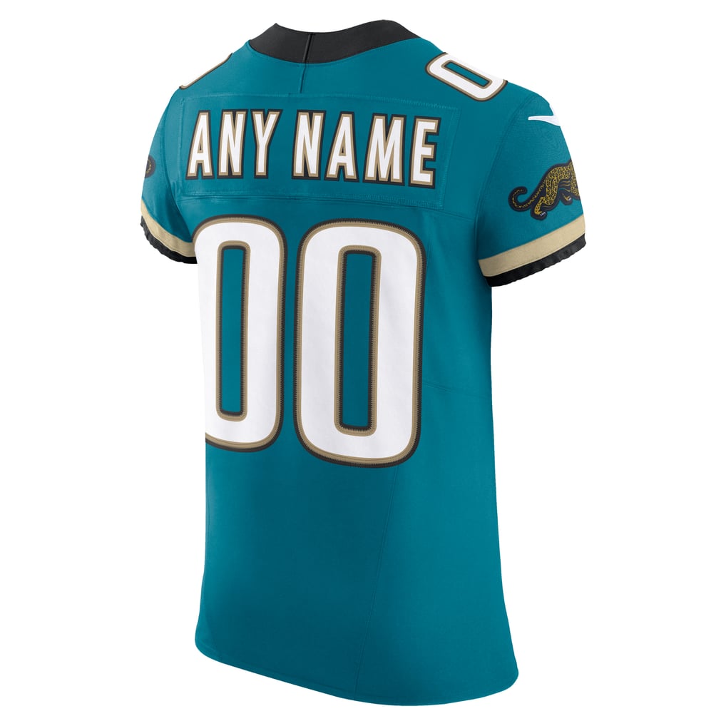Men's Jacksonville Jaguars Nike Teal Alternate Vapor F.U.S.E. Elite Custom Jersey - Image 4