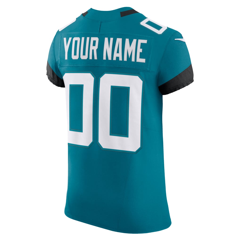 Men's Jacksonville Jaguars Nike Teal Vapor F.U.S.E. Elite Custom Jersey - Image 4