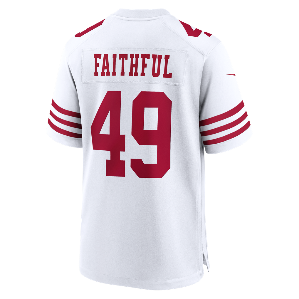 Men's San Francisco 49ers The Faithful Nike White 80th Anniversary Game Jersey - Image 4