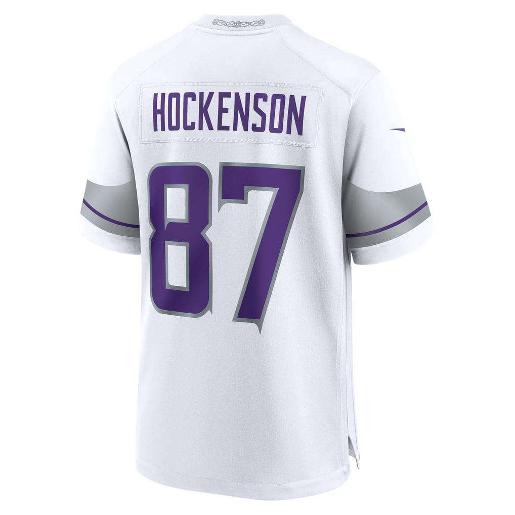 Men's Minnesota Vikings T.J. Hockenson Nike White Alternate Game Player Jersey - Image 4