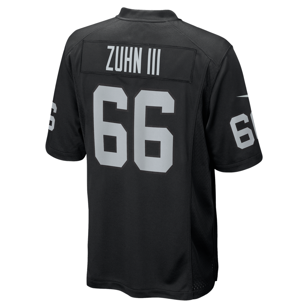 Men's Las Vegas Raiders Trey Zuhn III Nike Black Team Game Jersey - Image 6