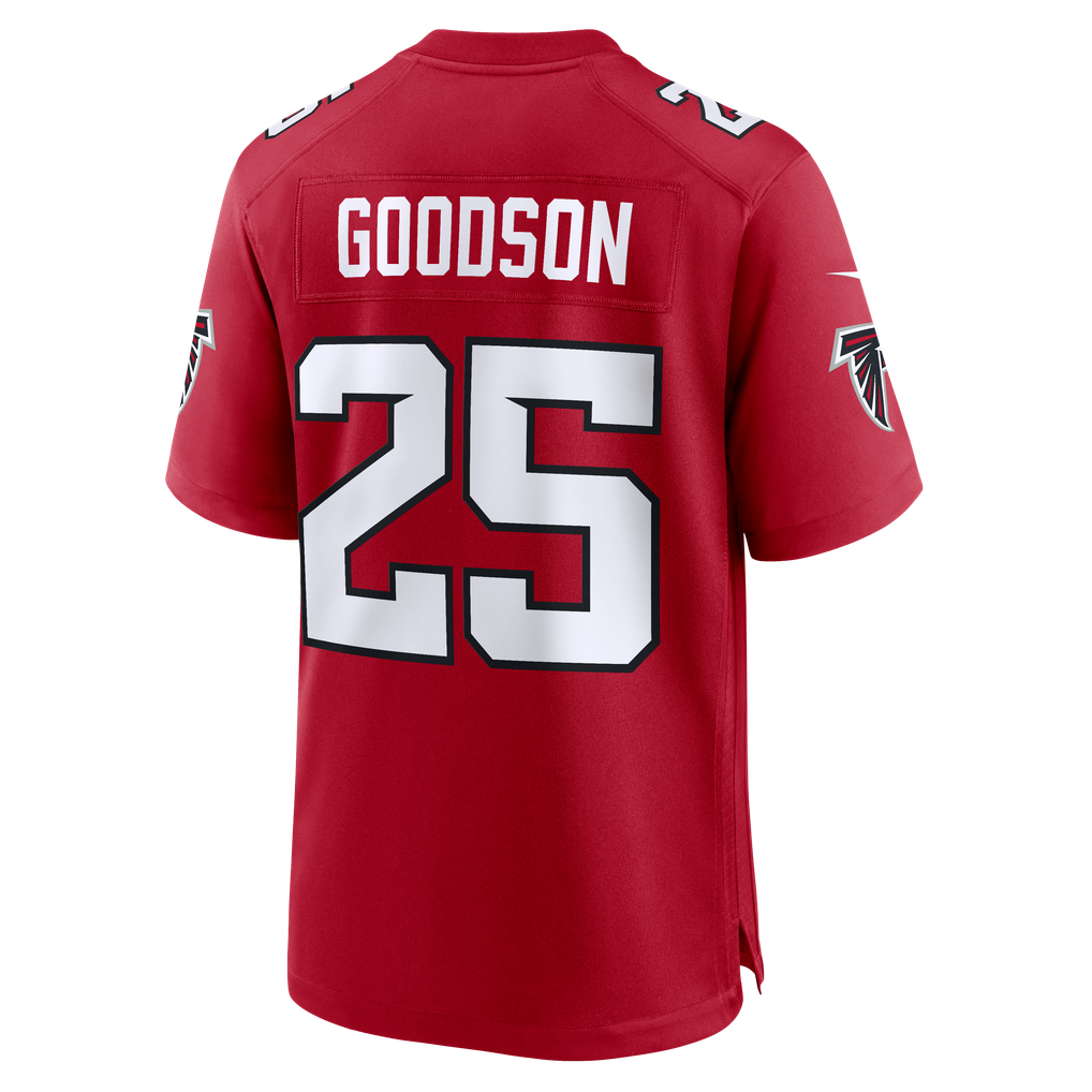 Men's Atlanta Falcons Tyler Goodson Nike Red Team Game Jersey