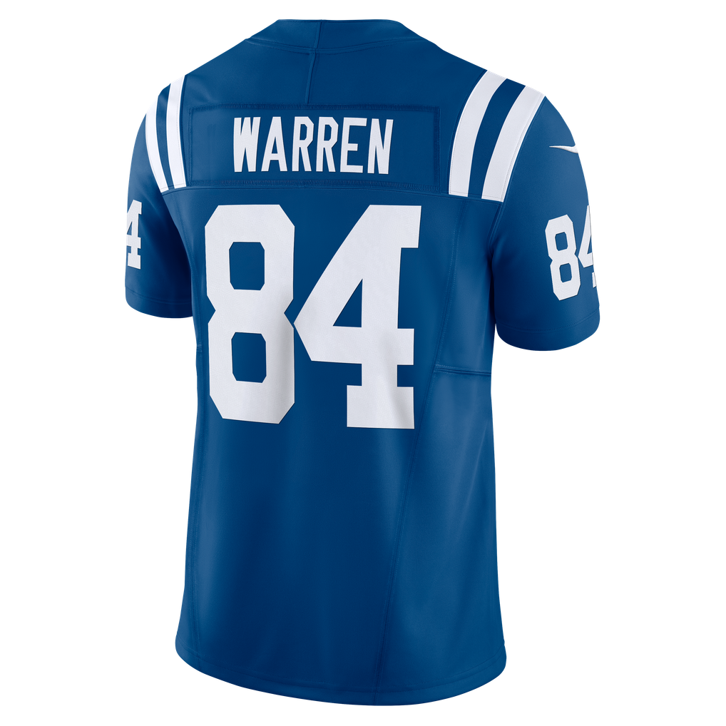 Men's Indianapolis Colts Tyler Warren Nike Royal Team Vapor F.U.S.E. Limited Jersey - Image 4