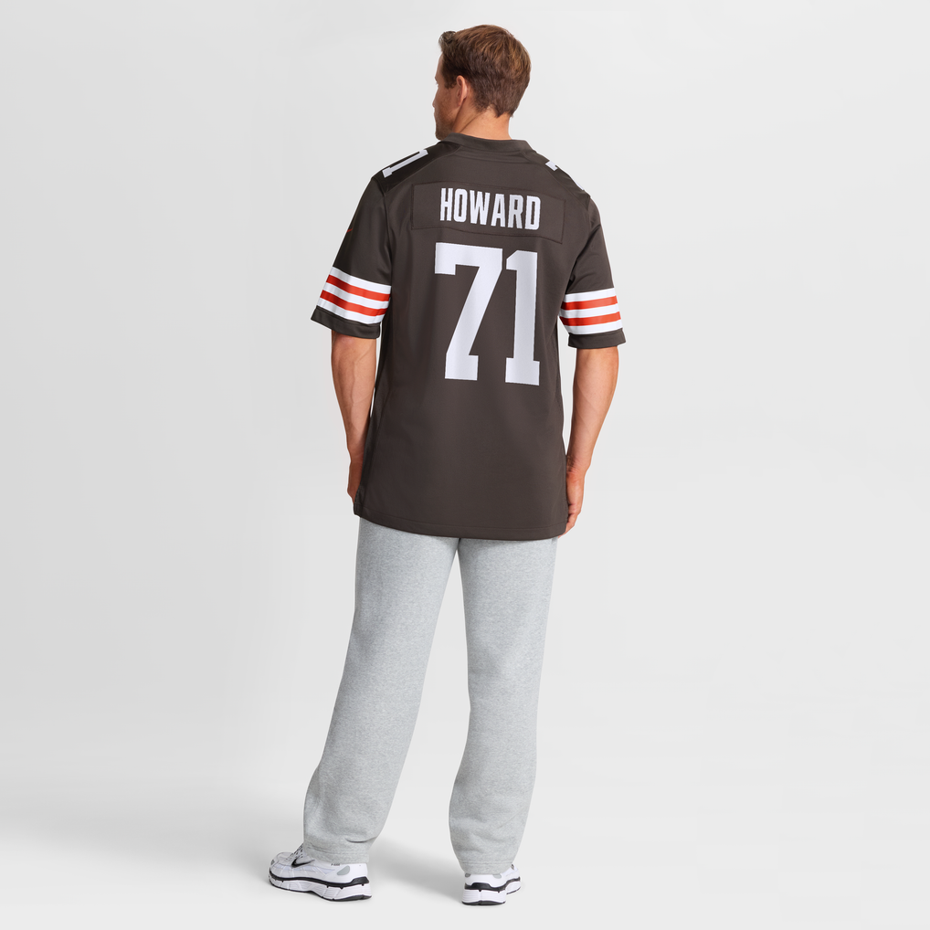 Men's Cleveland Browns Tytus Howard Nike Brown Team Game Jersey - Image 6