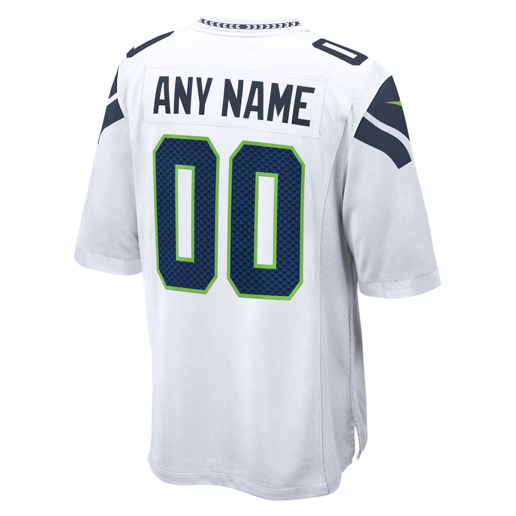 Men's Seattle Seahawks Nike White Custom Game Jersey - Image 4