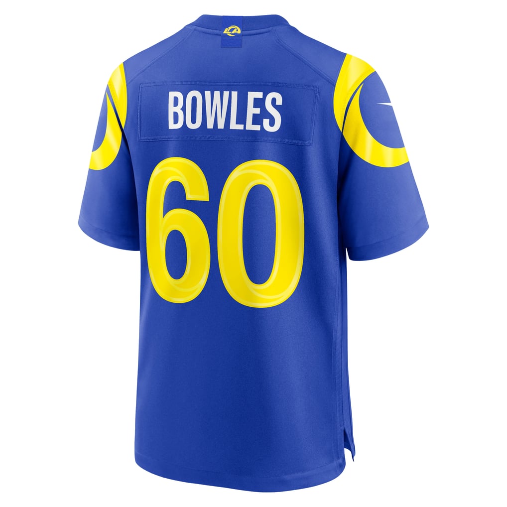 Men's Los Angeles Rams Wyatt Bowles Nike Royal Team Game Jersey - Image 4