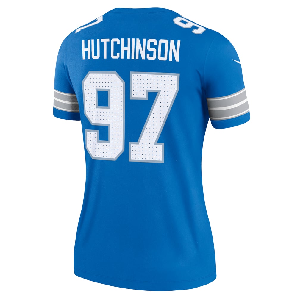 Women's Detroit Lions Aidan Hutchinson Nike Blue Legend Player Performance Top - Image 4