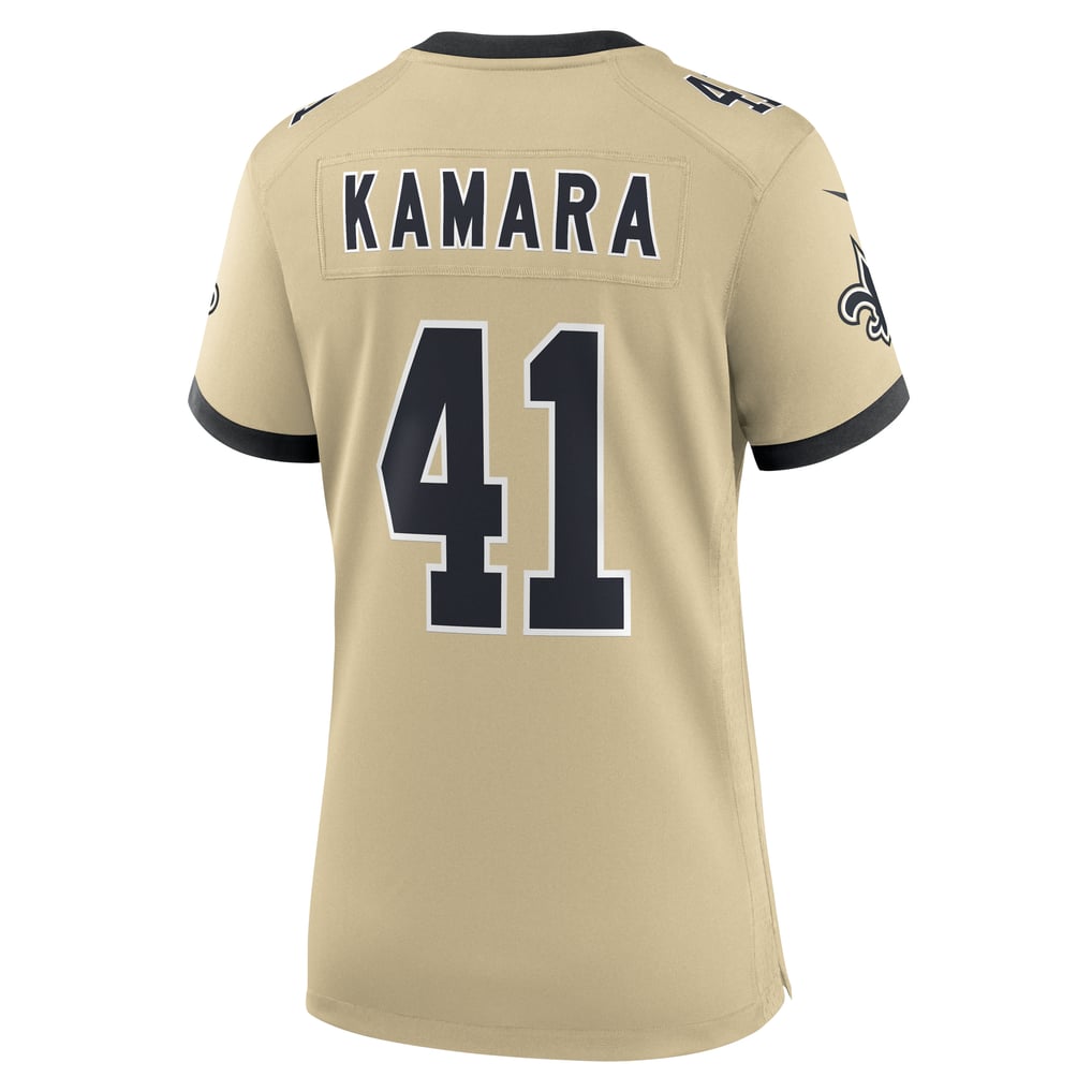 Women's New Orleans Saints Alvin Kamara Nike Gold Gameday Golds Alternate Game Player Jersey - Image 4