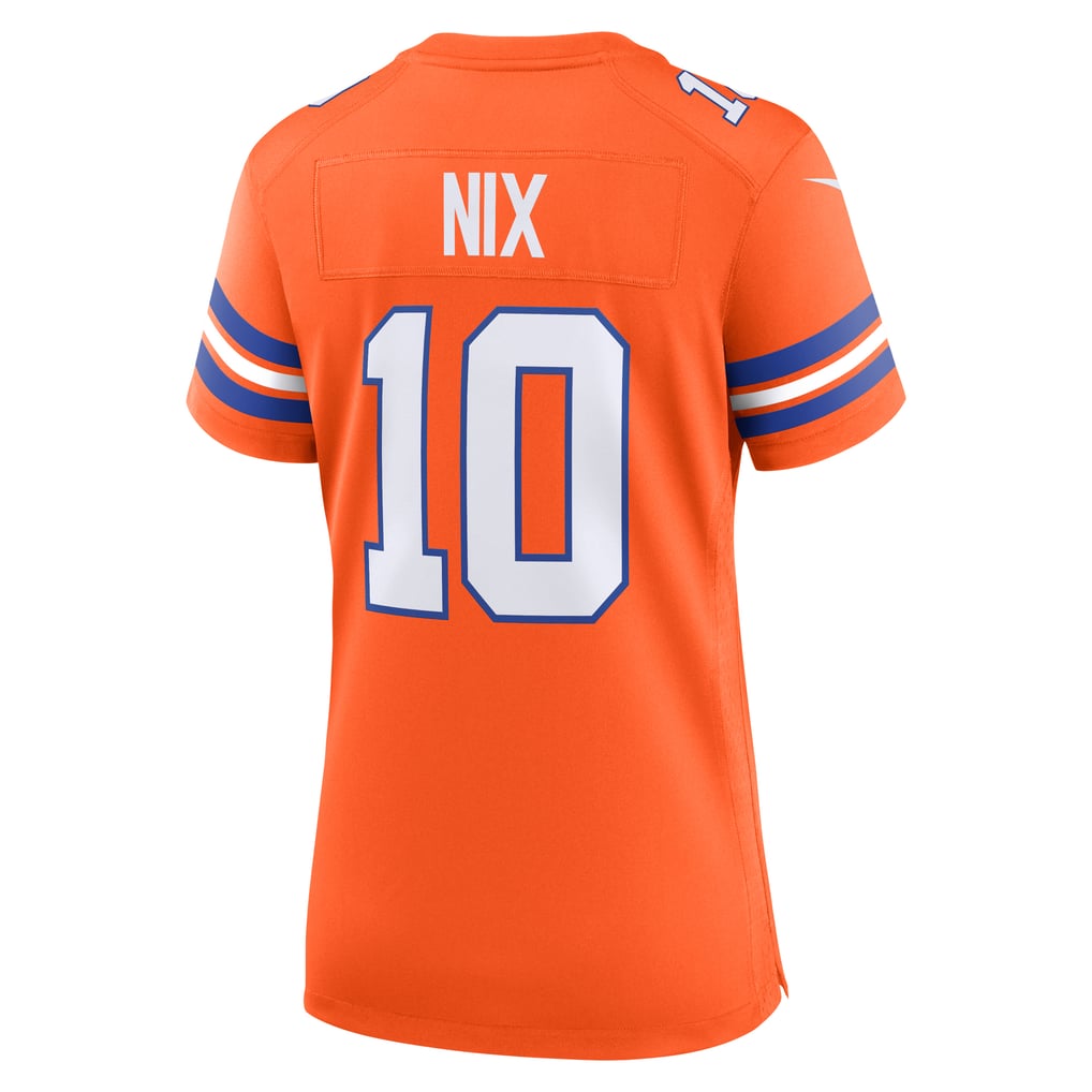 Women's Denver Broncos Bo Nix Nike Orange Mile High Collection 1977 Throwback Player Game Jersey - Image 4