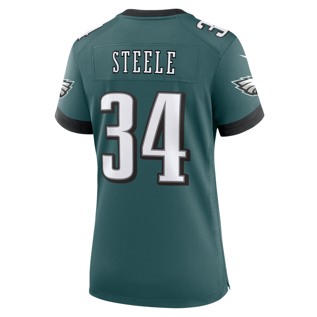 Women's Philadelphia Eagles Carson Steele Nike Midnight Green Team Game Jersey - Image 4