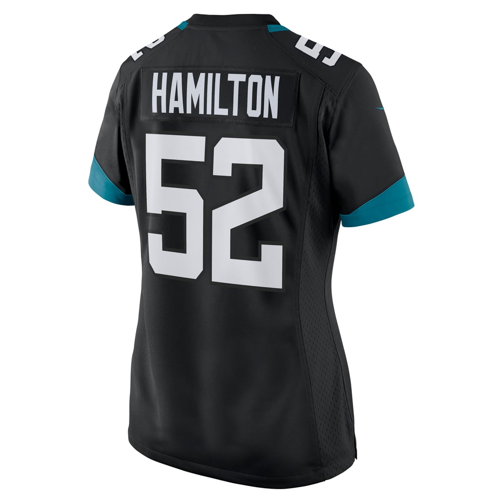 Women's Jacksonville Jaguars DaVon Hamilton Nike Black Game Jersey - Image 4