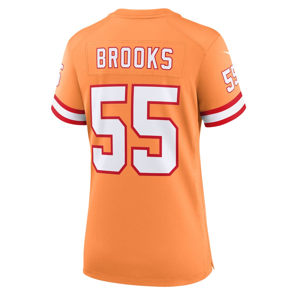 Women's Tampa Bay Buccaneers Derrick Brooks Nike Orange Throwback Game Jersey - Image 4