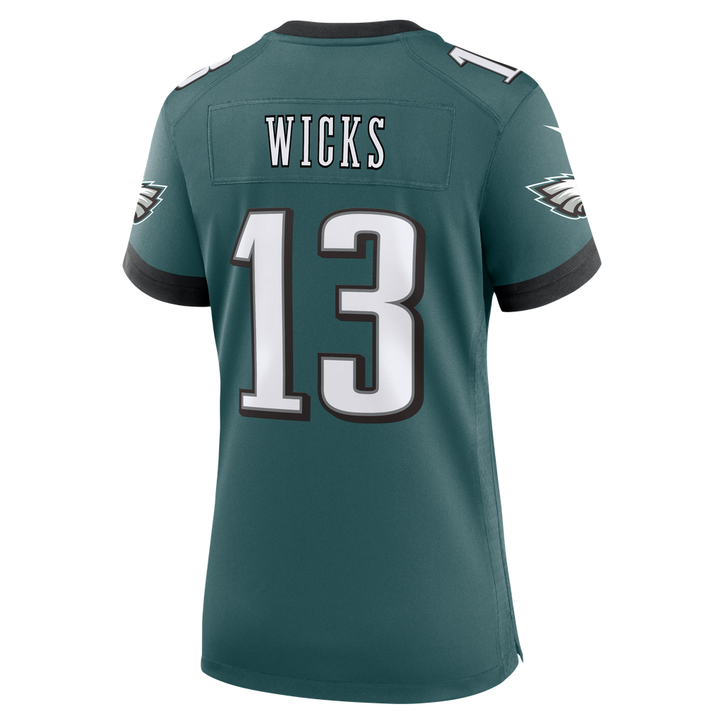 Women's Philadelphia Eagles Dontayvion Wicks Nike Midnight Green Team Game Jersey - Image 4