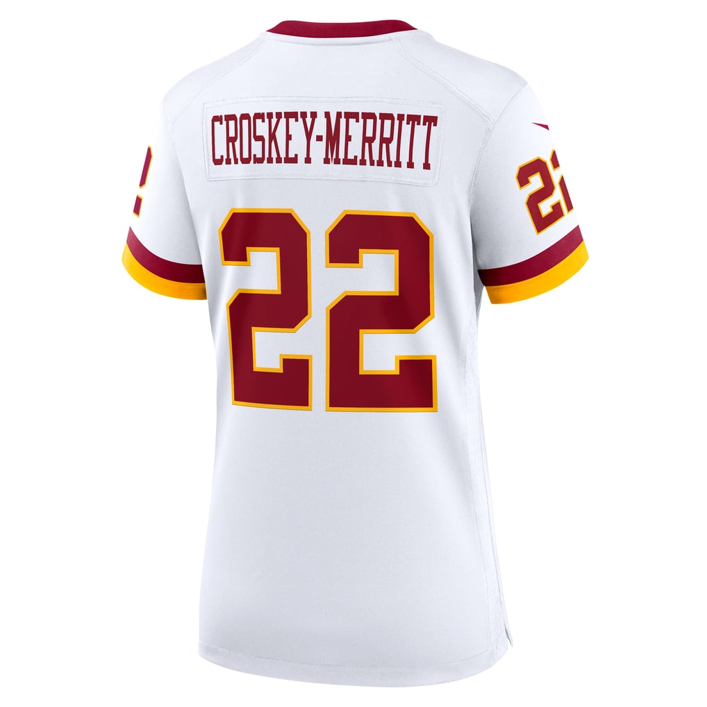 Women's Washington Commanders Jacory Croskey-Merritt Nike White Game Super Bowl Era Jersey - Image 4