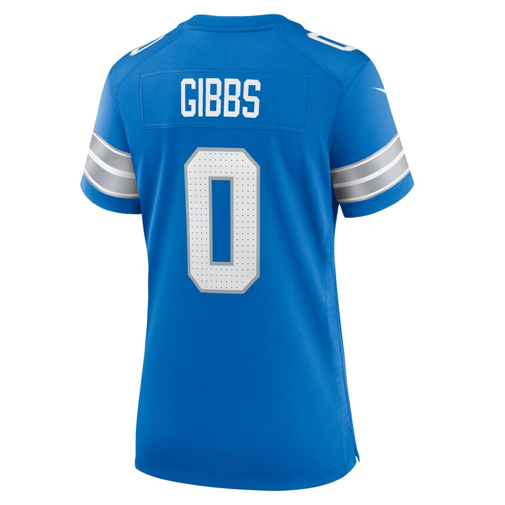 Women's Detroit Lions Jahmyr Gibbs Nike Blue Game Player Jersey - Image 4