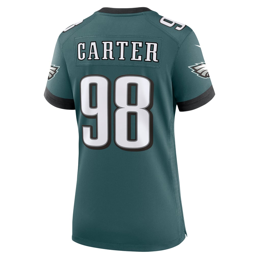 Women's Philadelphia Eagles Jalen Carter Nike Midnight Green Team Game Jersey - Image 4