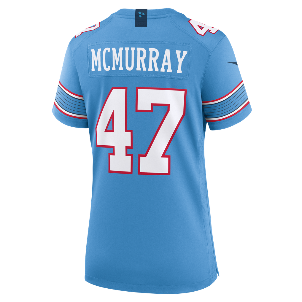 Women's Tennessee Titans Jalen McMurray Nike Light Blue Team Game Jersey - Image 4