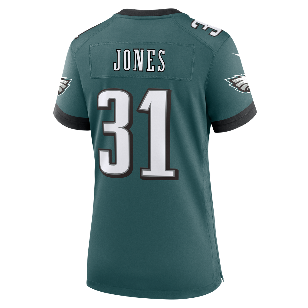 Women's Philadelphia Eagles Jonathan Jones Nike Midnight Green Team Game Jersey - Image 4