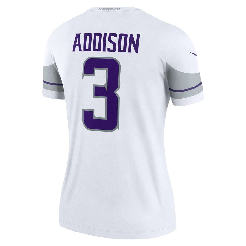Women's Minnesota Vikings Jordan Addison Nike White Alternate Legend Player Performance Top - Image 4