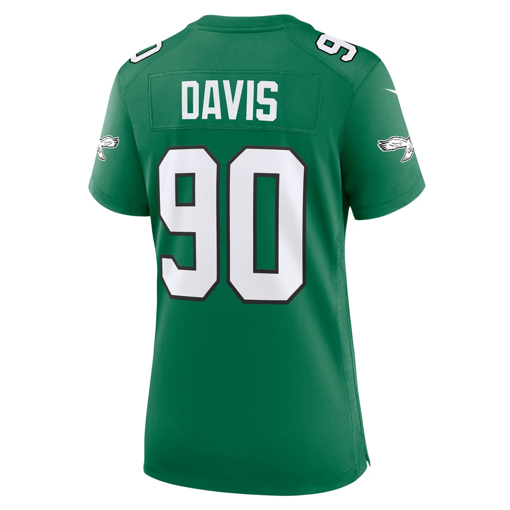 Women's Philadelphia Eagles Jordan Davis Nike Kelly Green Alternate Game Jersey - Image 4
