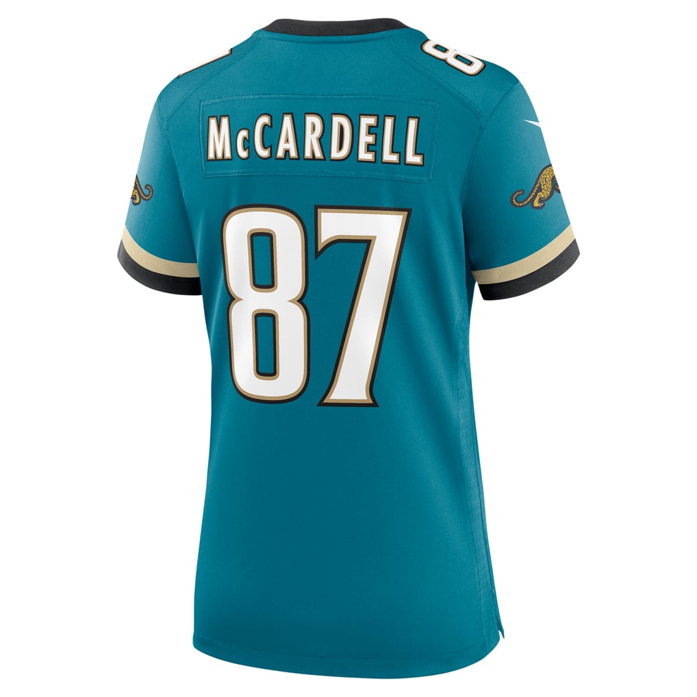 Women's Jacksonville Jaguars Keenan McCardell Nike Teal Prowler Throwback Retired Player Game Jersey - Image 4