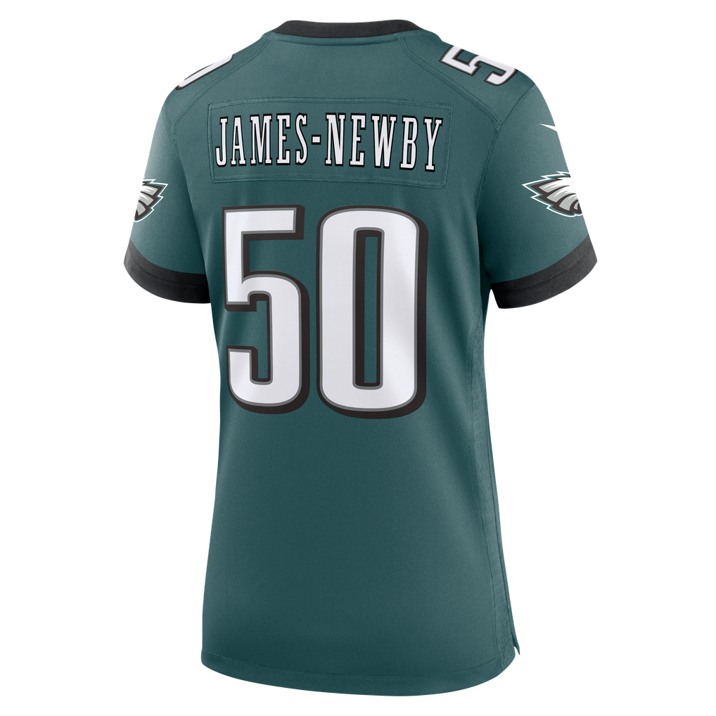 Women's Philadelphia Eagles Keyshawn James-Newby Nike Midnight Green Team Game Jersey - Image 4