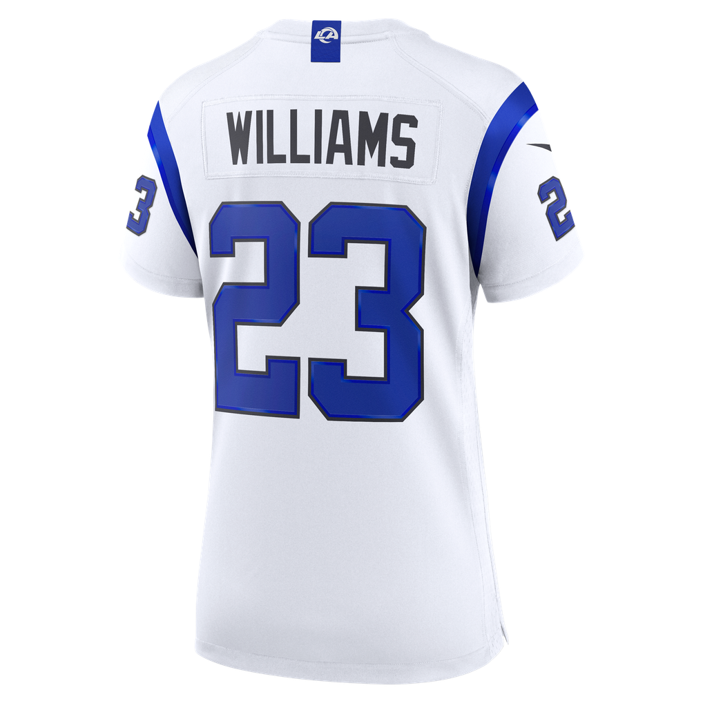 Women's Los Angeles Rams Kyren Williams Nike Fearsome White Game Jersey - Image 4