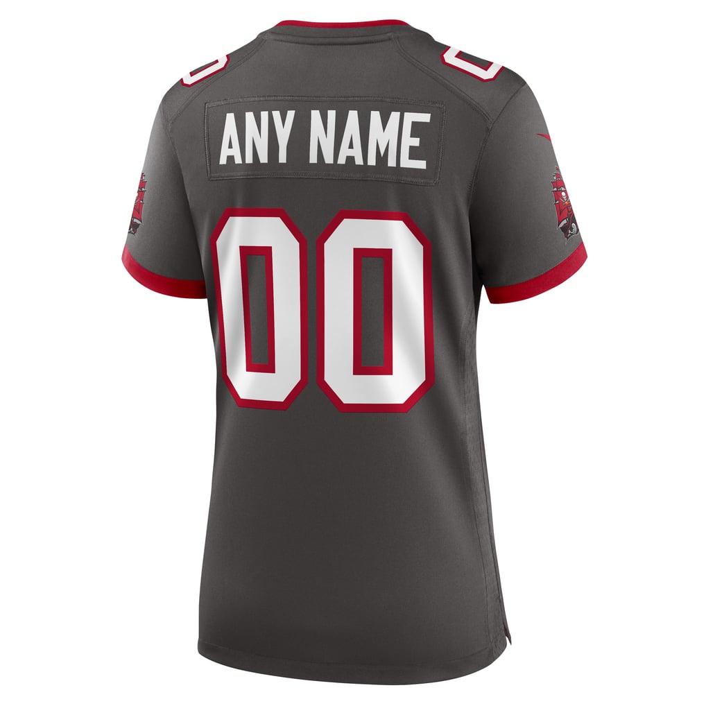 Women's Tampa Bay Buccaneers Nike Pewter Alternate Custom Game Jersey - Image 4