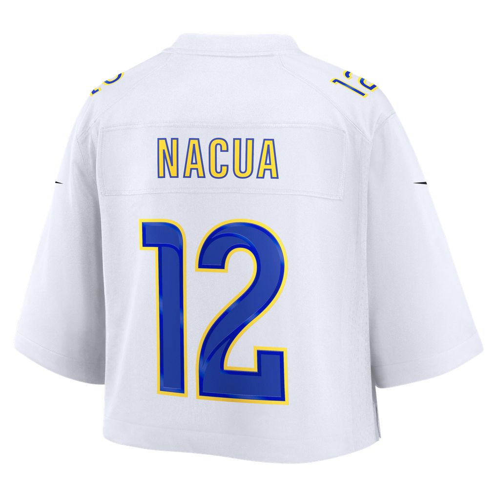 Women's Los Angeles Rams Puka Nacua Nike White Cropped Fashion Game Jersey - Image 4