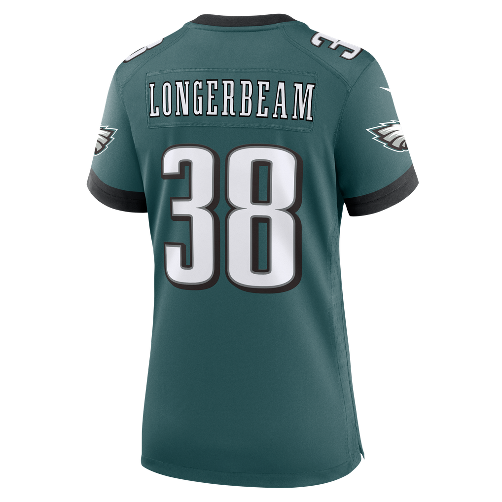 Women's Philadelphia Eagles Robert Longerbeam Nike Midnight Green Team Game Jersey - Image 4