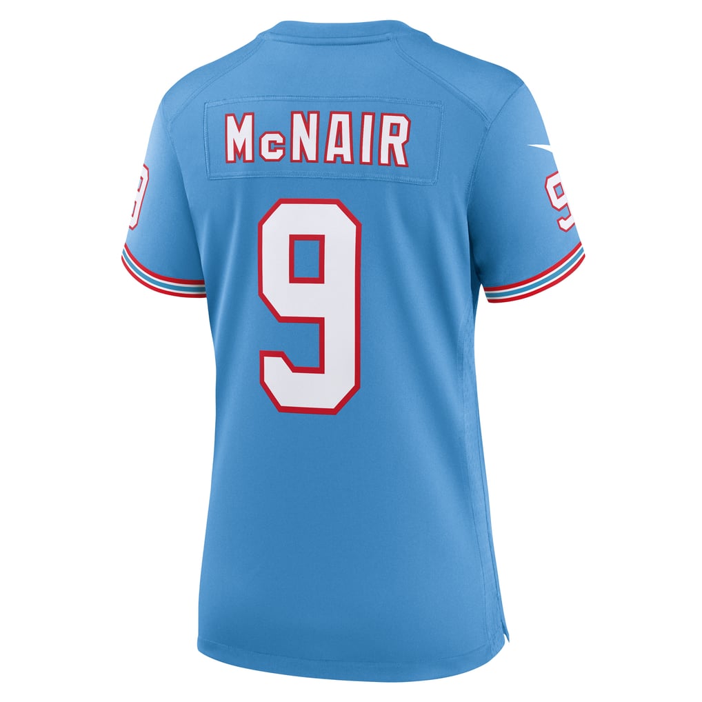 Women's Tennessee Titans Steve McNair Nike Light Blue Oilers Throwback Retired Player Game Jersey - Image 4