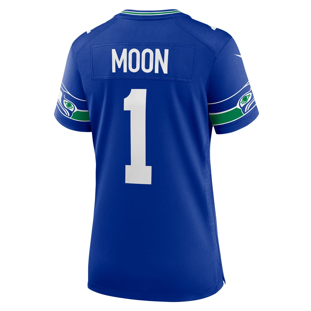 Women's Seattle Seahawks Warren Moon Nike Royal Throwback Retired Player Game Jersey - Image 4