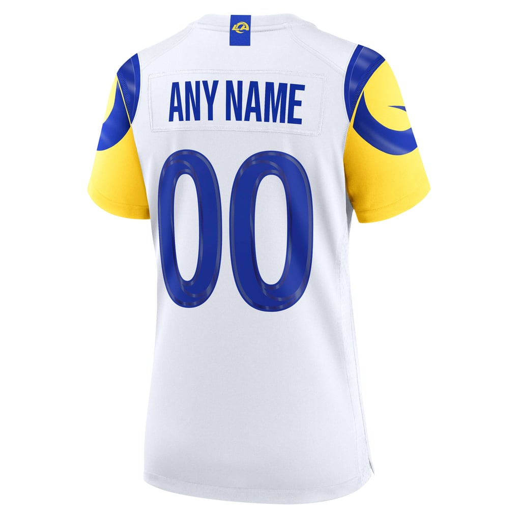 Women's Los Angeles Rams Nike White Custom Game Jersey - Image 4