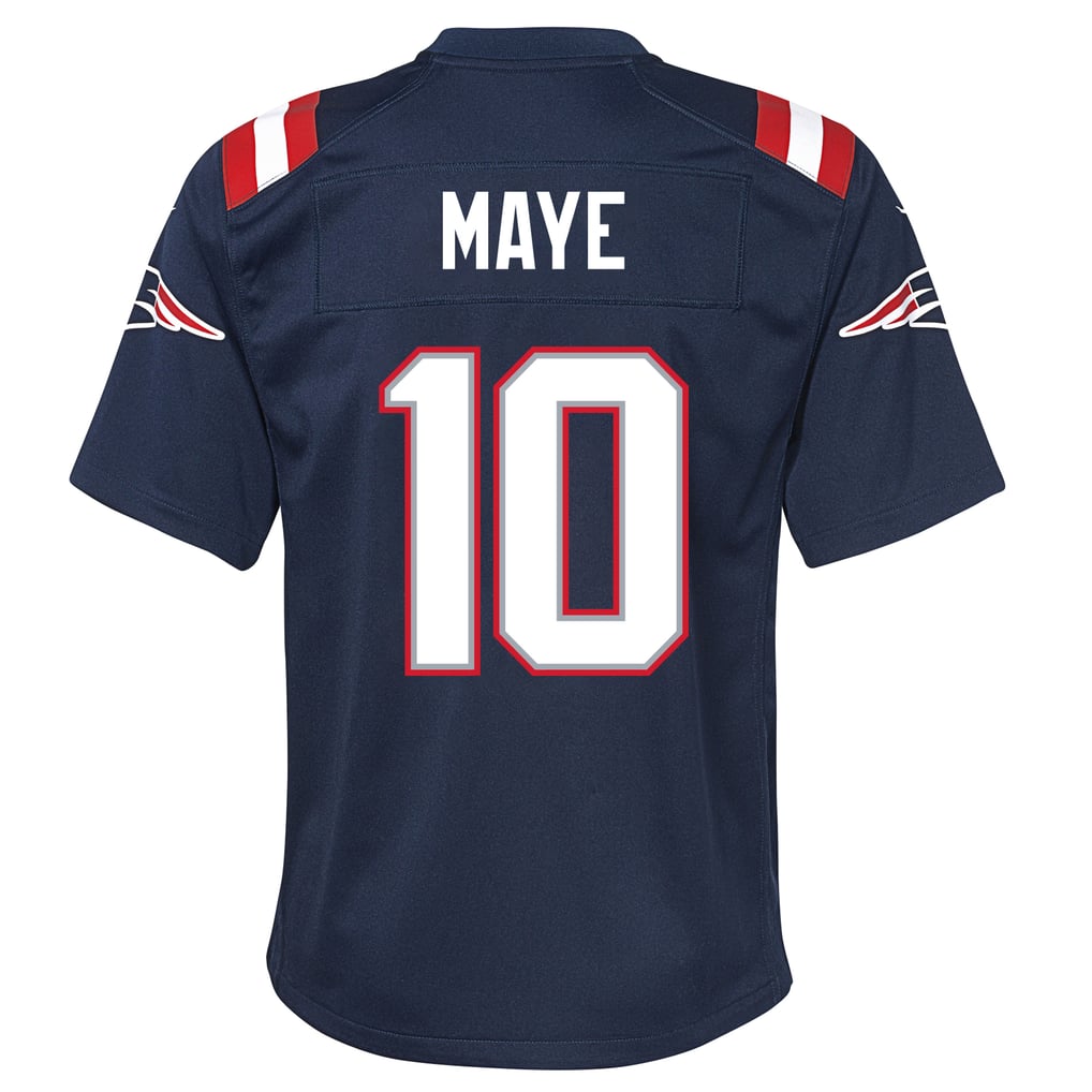 Youth New England Patriots Drake Maye Nike Navy Game Jersey - Image 4