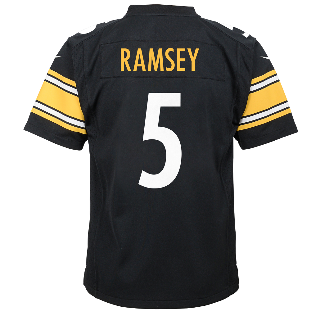 Youth Pittsburgh Steelers Jalen Ramsey Nike Black Team Game Jersey - Image 4