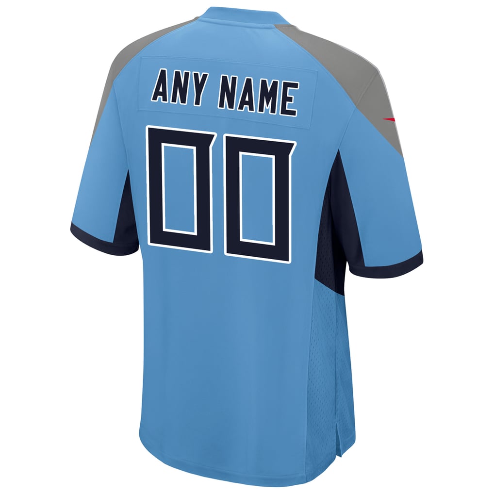 Youth Tennessee Titans Nike Light Blue Alternate Custom Game Jersey - Image 4