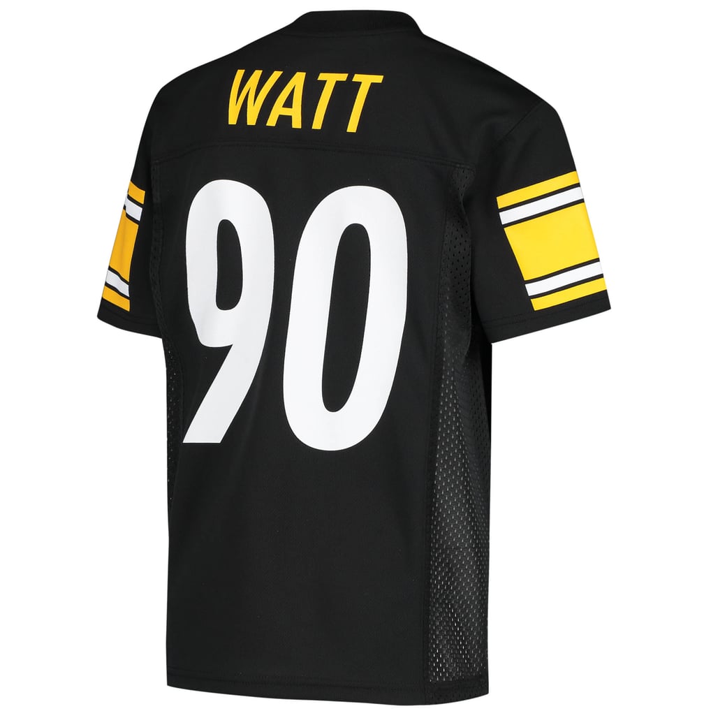 Youth Pittsburgh Steelers T.J. Watt Black Replica Jersey - Image 4