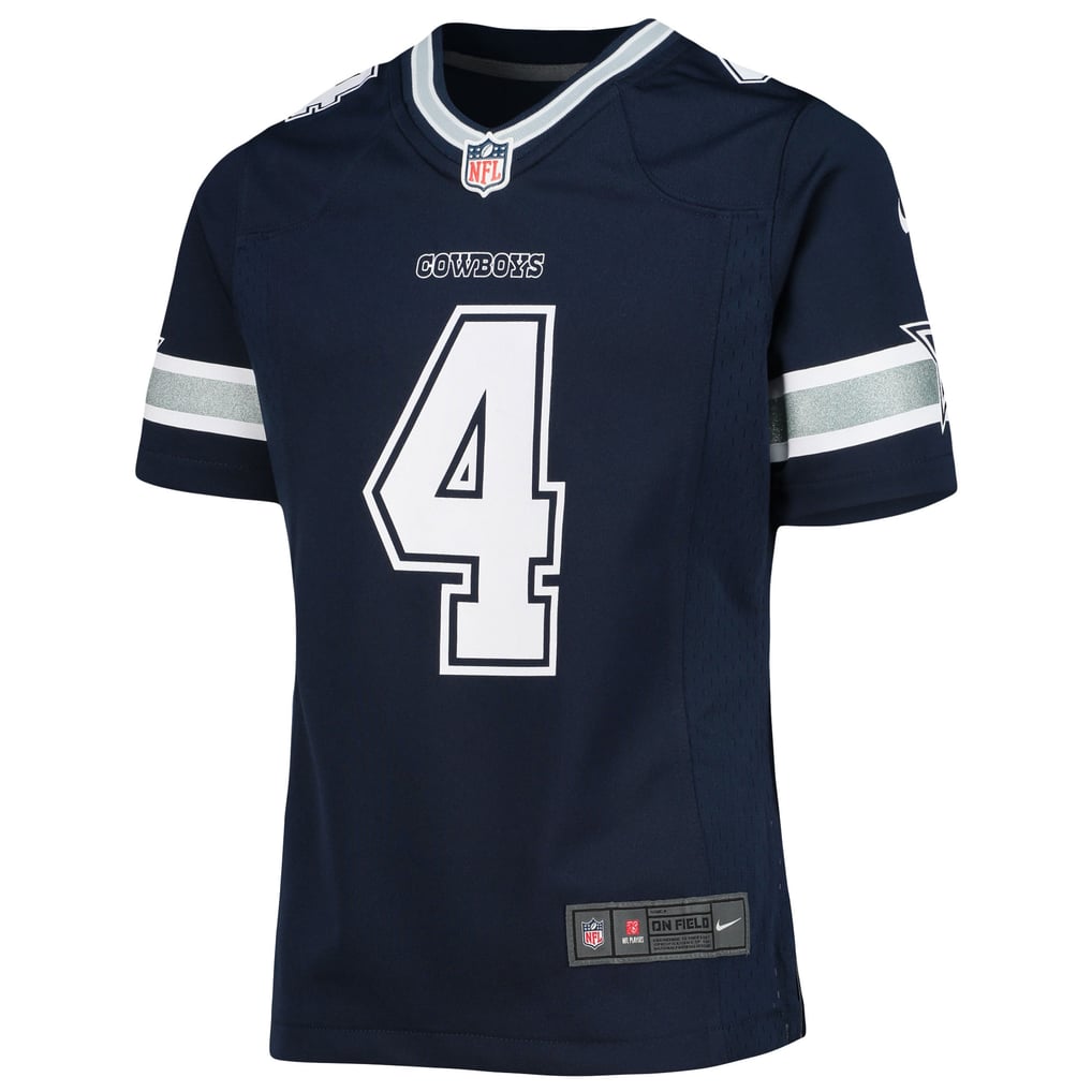 Girls Youth Dallas Cowboys Dak Prescott Nike Navy Team Game Jersey - Image 3