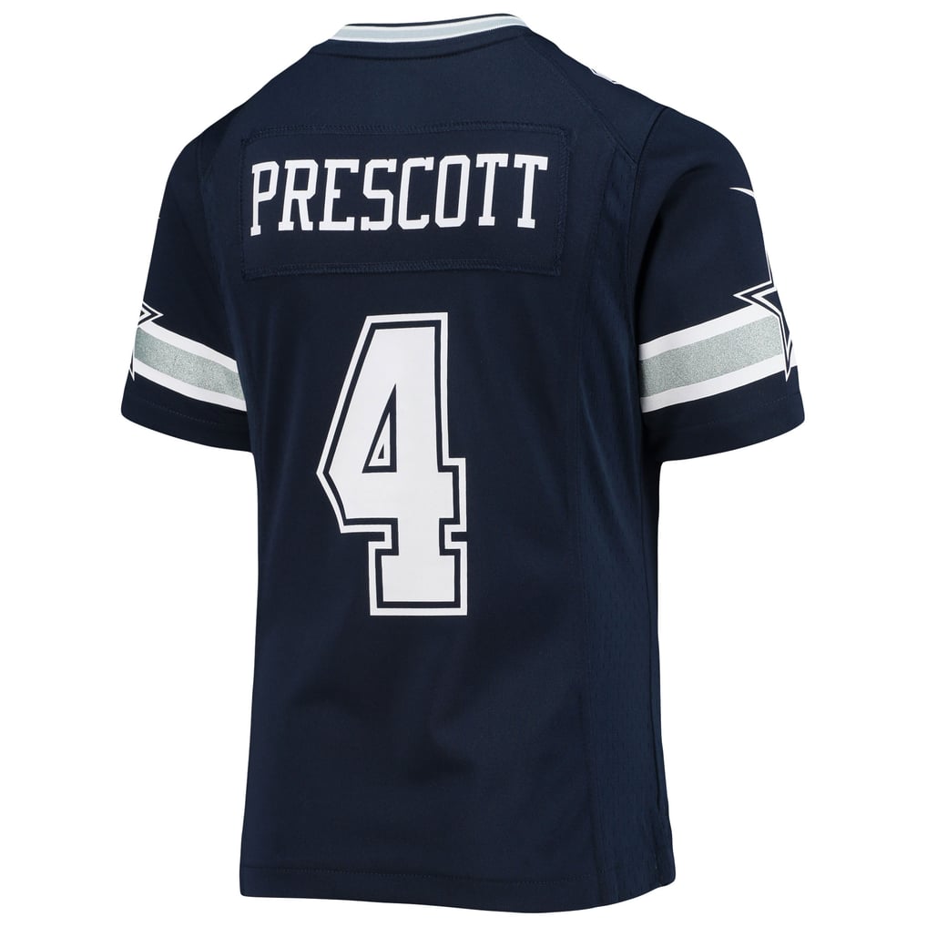 Girls Youth Dallas Cowboys Dak Prescott Nike Navy Team Game Jersey - Image 4