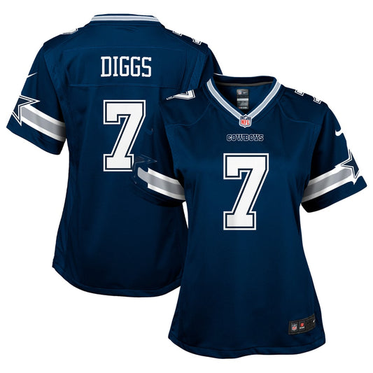 Girls Youth Dallas Cowboys Trevon Diggs Nike Navy Game Jersey - Image 2