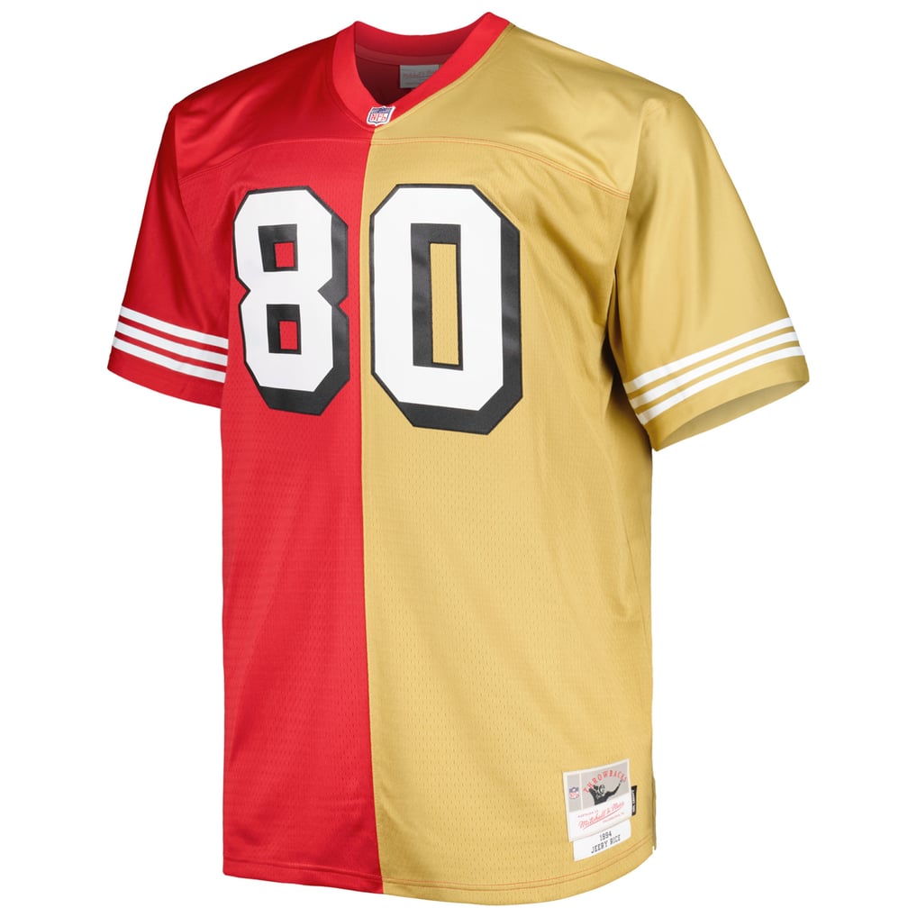 Men's San Francisco 49ers Jerry Rice Mitchell & Ness Scarlet/Gold Big & Tall Split Legacy Retired Player Replica Jersey - Image 3