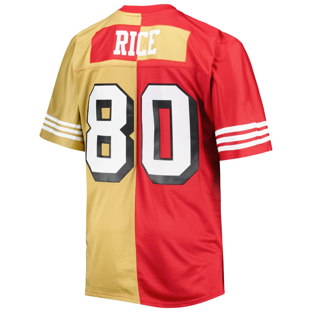 Men's San Francisco 49ers Jerry Rice Mitchell & Ness Scarlet/Gold Big & Tall Split Legacy Retired Player Replica Jersey - Image 4