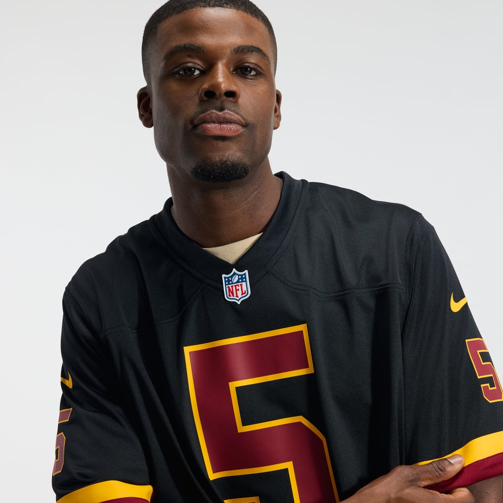 Hail Raiser Men's Washington Commanders Jayden Daniels Nike Black Alternate Game Jersey - Image 11