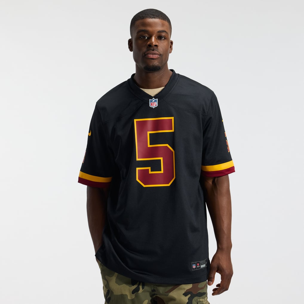 Hail Raiser Men's Washington Commanders Jayden Daniels Nike Black Alternate Game Jersey - Image 3