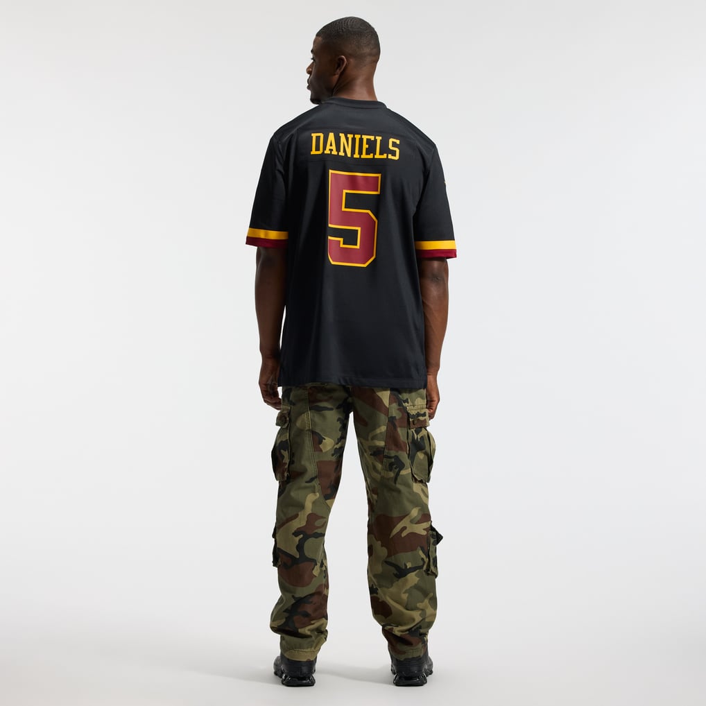 Hail Raiser Men's Washington Commanders Jayden Daniels Nike Black Alternate Game Jersey - Image 6