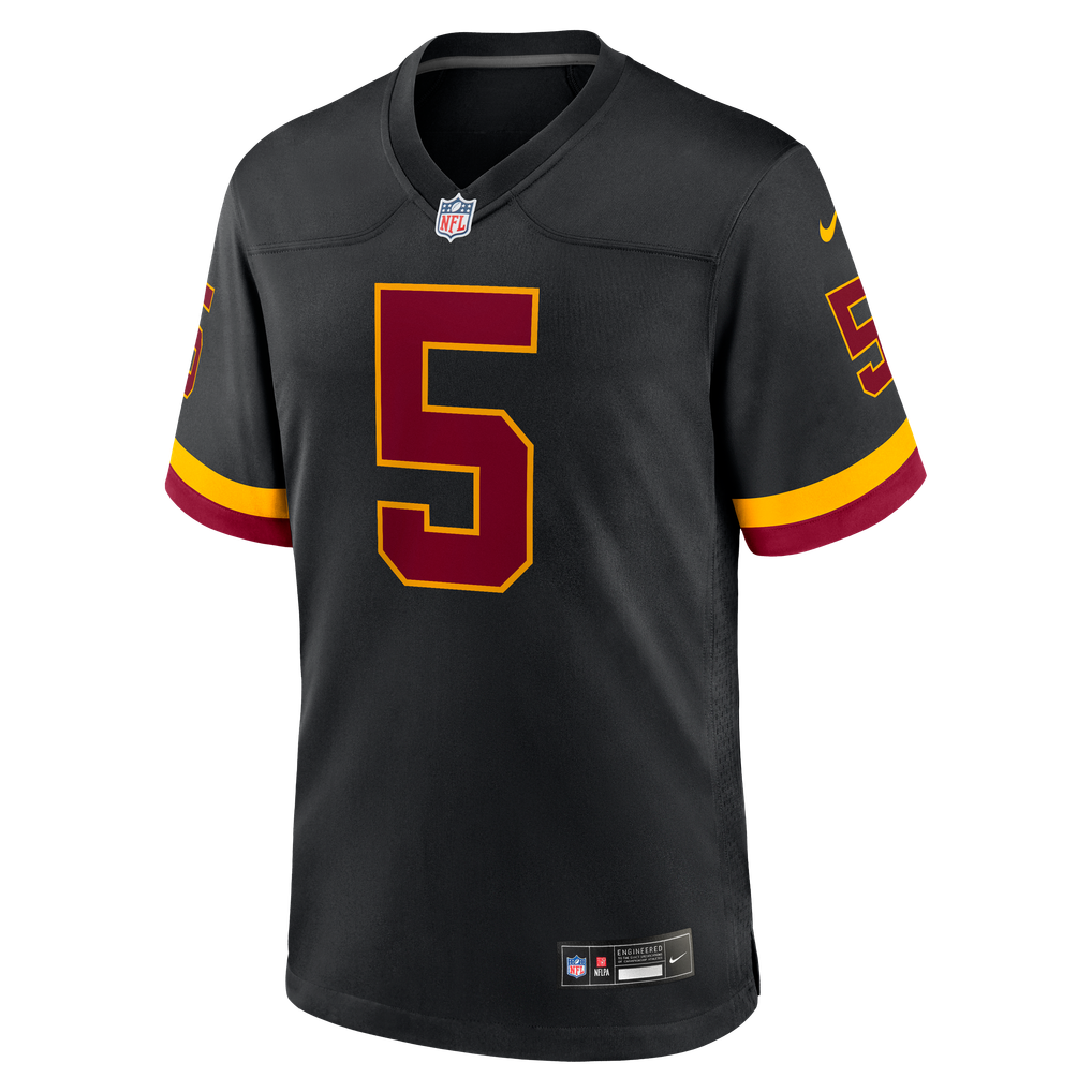 Hail Raiser Men's Washington Commanders Jayden Daniels Nike Black Alternate Game Jersey - Image 7