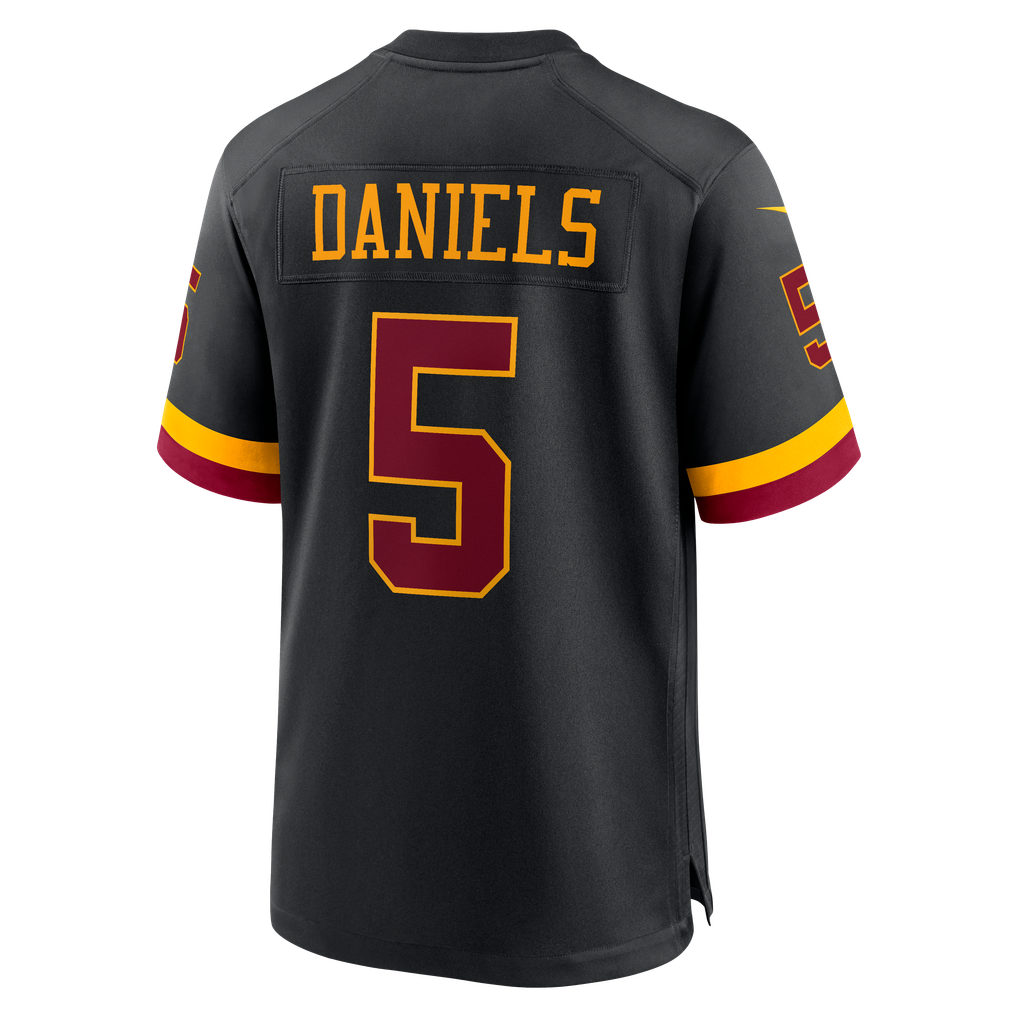 Hail Raiser Men's Washington Commanders Jayden Daniels Nike Black Alternate Game Jersey - Image 8
