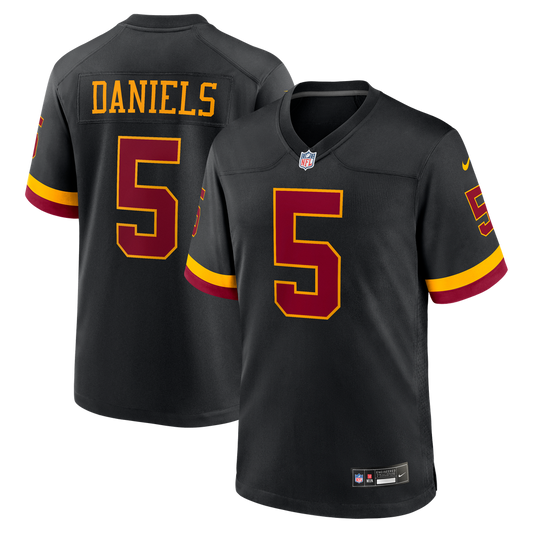 Hail Raiser Men's Washington Commanders Jayden Daniels Nike Black Alternate Game Jersey - Image 1